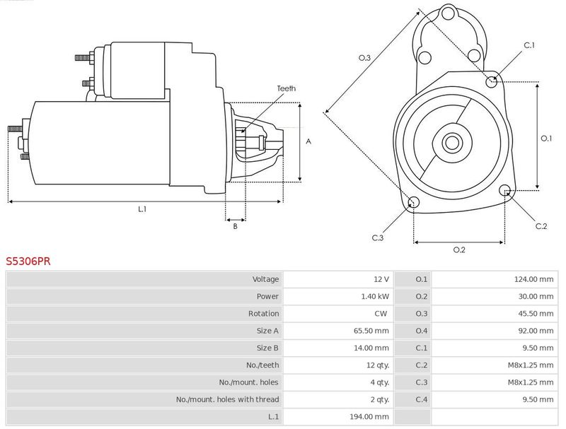 AS-PL S5306PR Starter