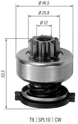 MAGNETI MARELLI бендикс z=9 AUDI 1,6-2,0 OPEL 1,8/2,0 Volkswagen RENAULT 1,8/2,0 FIAT PEUGEOT SEAT [940113020226]