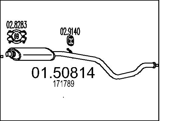 Проміжний глушник, Mts 01.50814