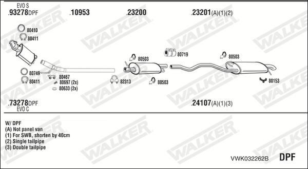 Väljalaskesüsteem WALKER VWK032262B