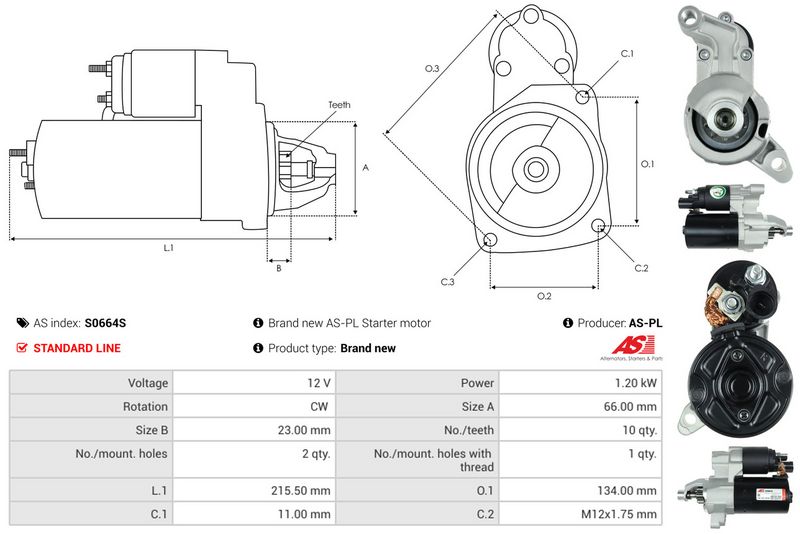 AS-PL S0664S Starter
