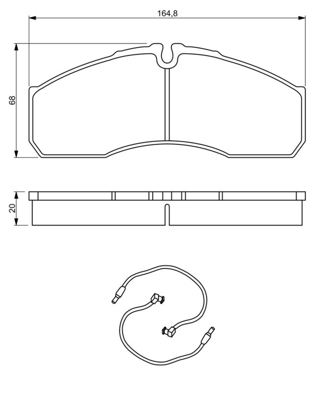 Piduriklotsi komplekt, ketaspidur, BOSCH 0 986 494 273