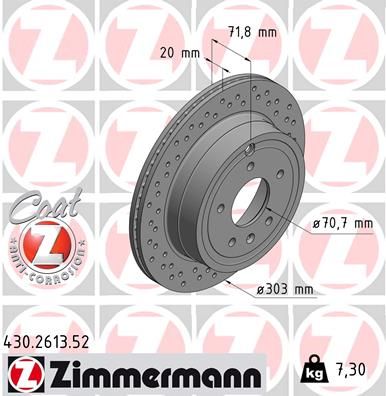 Гальмівний диск, Zimmermann 430.2613.52