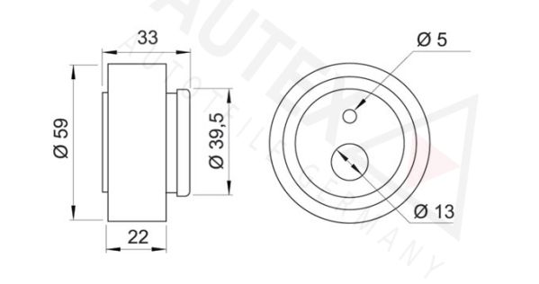 AUTEX 641405 Tensioner Pulley, timing belt
