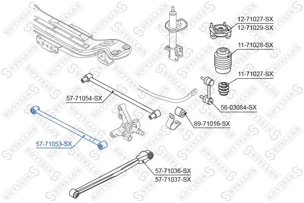 STELLOX 57-71053-SX Rod/Strut, wheel suspension