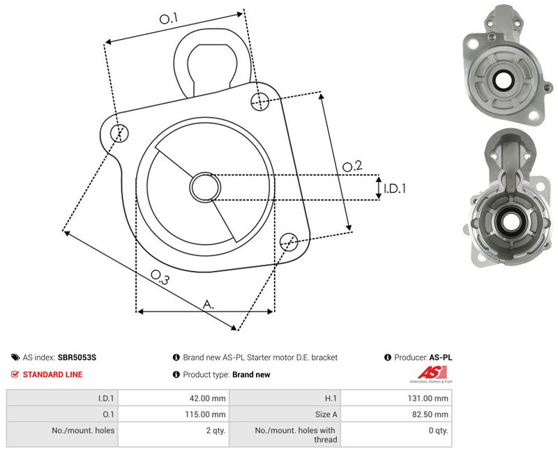 AS-PL SBR5053S Starter Lid, carburettor