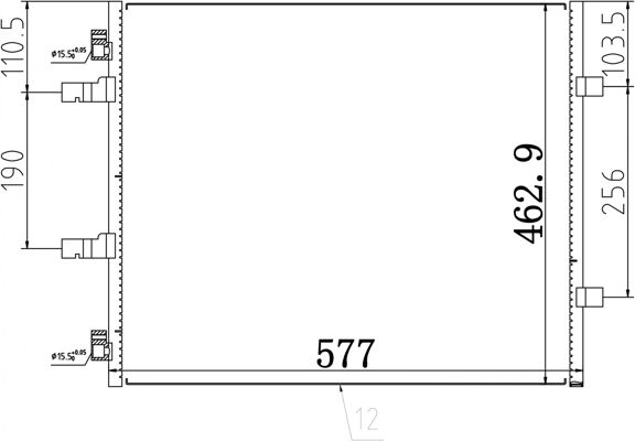 Конденсатор, система кондиціонування повітря, Hart 616713