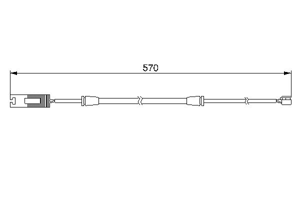 BOSCH датчик гальмівних колодок BMW 7serie E38 94-01 1шт.