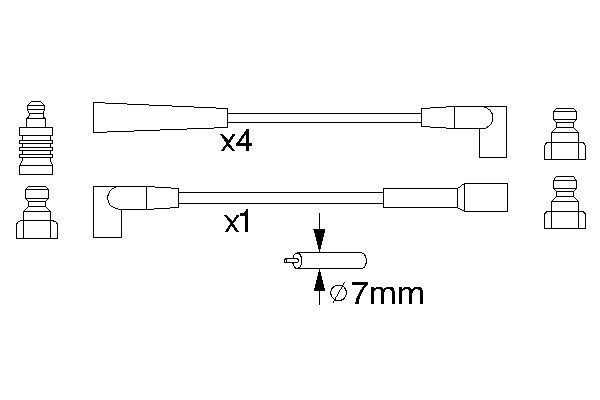 BOSCH 0 986 356 886 Ignition Cable Kit