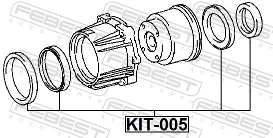 Laager, diferentsiaal, FEBEST KIT-005