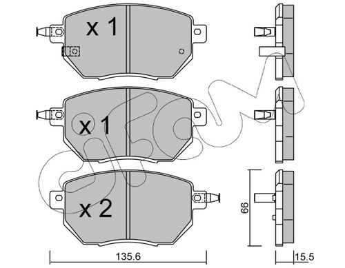 CIFAM NISSAN гальмівні колодки передній InfinitiI FX 35/45 Tokico