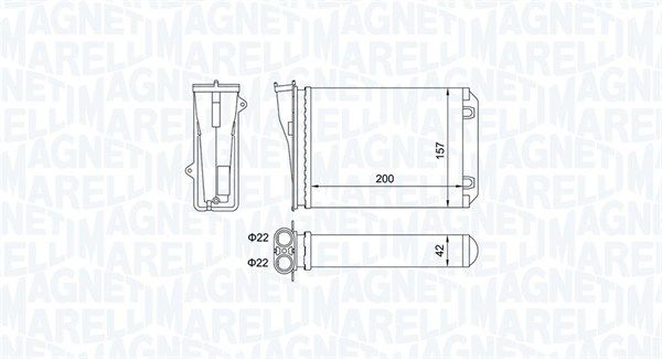 MAGNETI MARELLI PEUGEOT радіатор опалення 208 12-