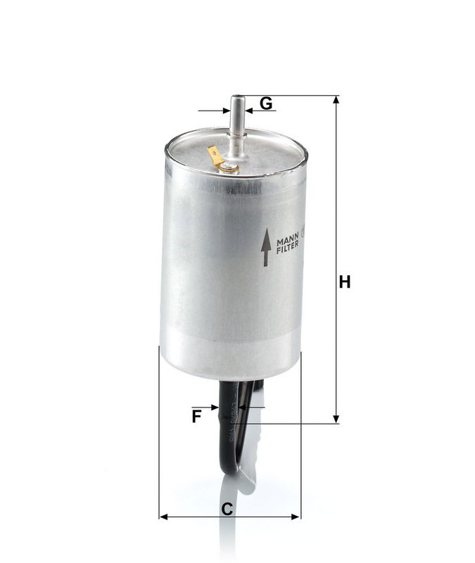 Kütusefilter, MANN-FILTER WK 832, 1