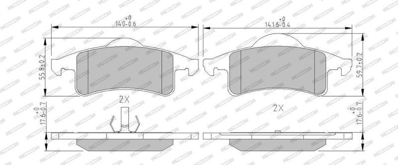 FERODO Plaquettes de frein à disque FDB1524
