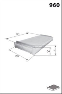 MISFAT Filtre d'habitacle HB128