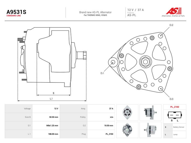 This part match OEM code: 44-9571