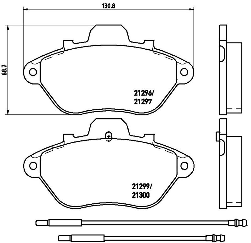 BREMBO P61036 Brake Pad Set, disc brake
