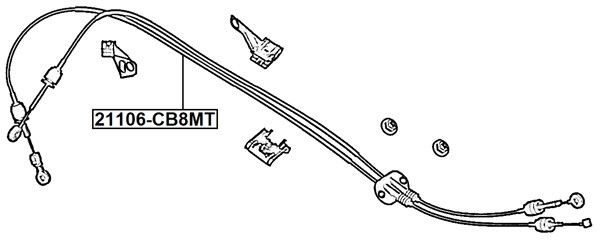 Cable de accionamiento, caja de cambios manual