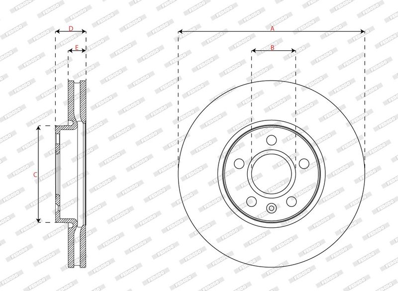 FERODO Disque de frein DDF2888C