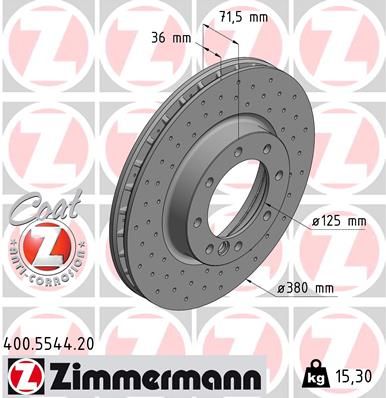 Гальмівний диск, Zimmermann 400.5544.20