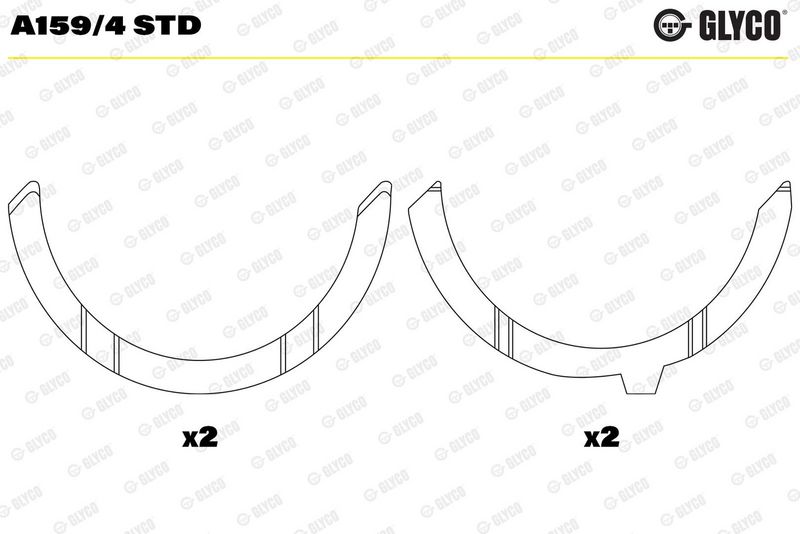 Rondelle+d'écartement+vilebrequin GLYCO A159/4 STD