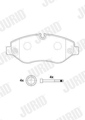 JURID 2919209560 Brake Pad Set, disc brake