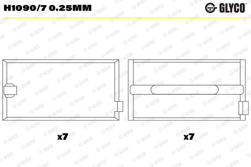Cuzinet arbore cotit GLYCO H1090/7 0.25mm