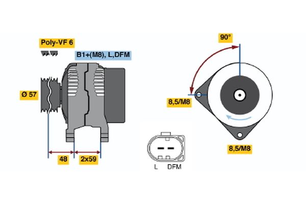 BOSCH generátor 0 986 045 350