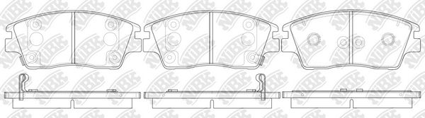 Комплект гальмівних накладок, дискове гальмо, Nibk PN0661