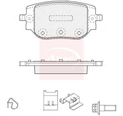 APEC Brake Pad Set, disc brake PAD2555