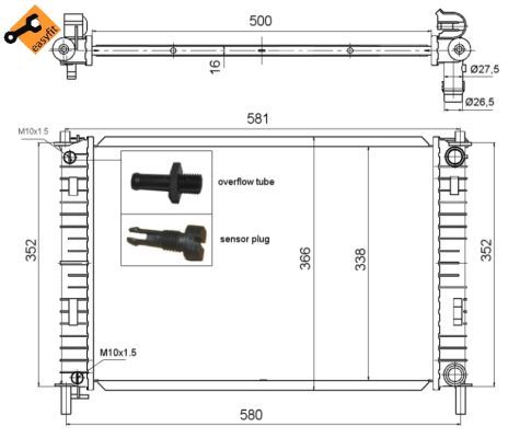 NRF 58276 Radiator, engine cooling