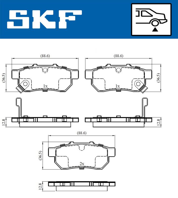 SKF VKBP 90381 A Brake Pad Set, disc brake