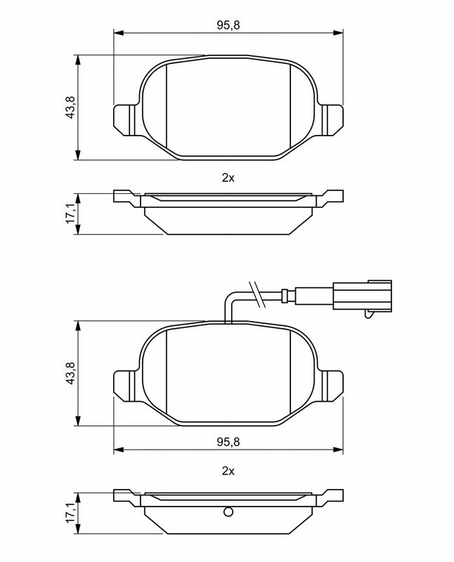 BOSCH 0986494776 Brake Pad Set, disc brake