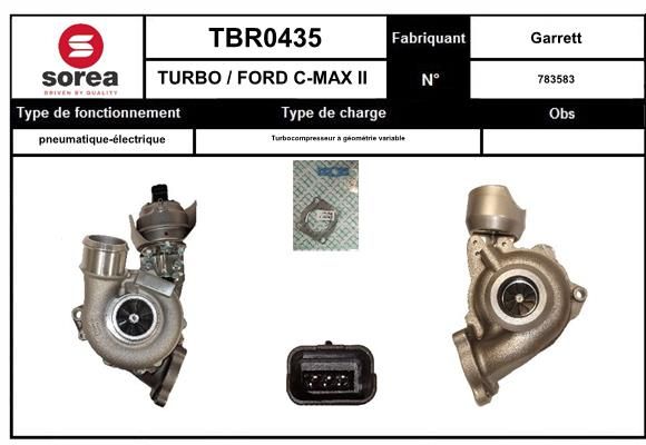 Compresor,sistem de supraalimentare TBR0434 EAI