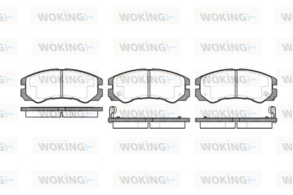 Комплект гальмівних накладок, дискове гальмо, Woking P5253.02