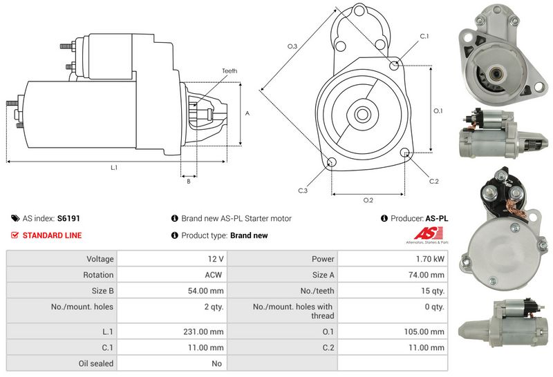 AS-PL S6191 Starter