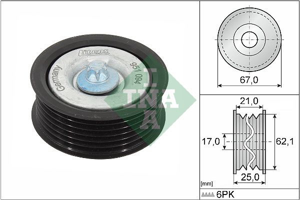 Schaeffler INA Szíjtárcsa/vezetőgörgő, hosszbordás szíj 532 0629 10