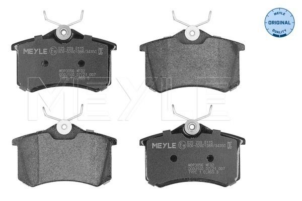 set placute frana,frana disc 025 209 6115 MEYLE