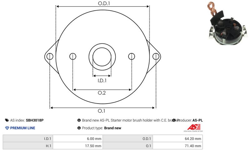 AS-PL SBH3018P Starter Lid, carburettor