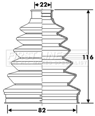 First Line FCB6285 Bellow, drive shaft