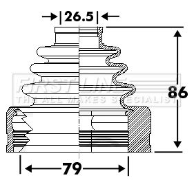 First Line FCB6110 Bellow, drive shaft