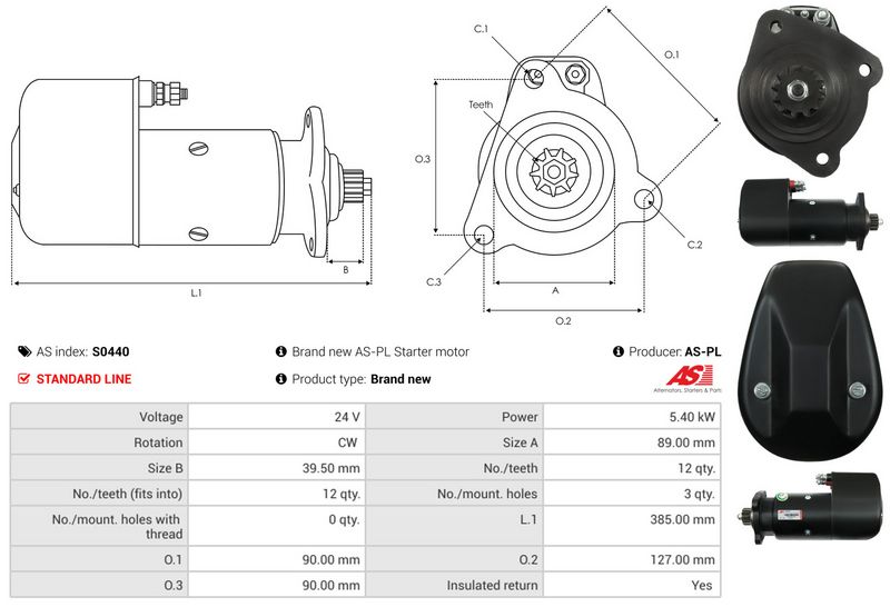 AS-PL S0440 Starteris
