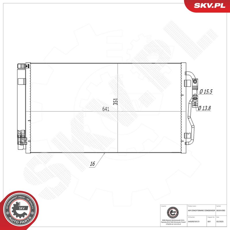 Kondensaator, kliimaseade, ESEN SKV 86SKV085