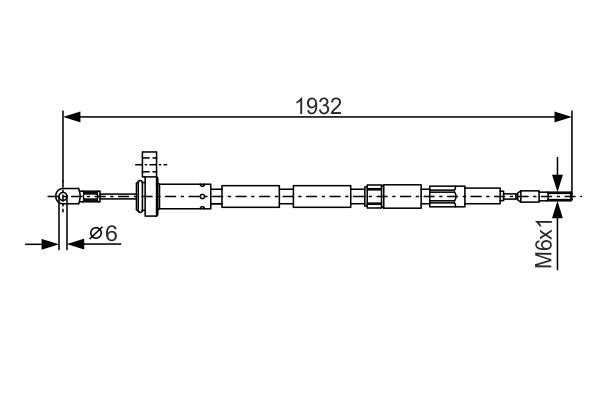 Bosch Cable Pull, parking brake 1 987 477 346 (1987477346)