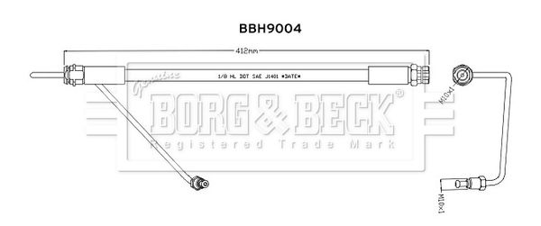 BORG & BECK fékcső BBH9004