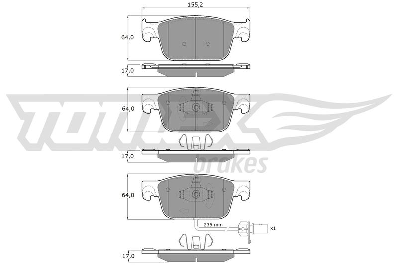 TOMEX Brakes fékbetétkészlet, tárcsafék TX 18-21