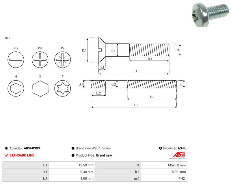 AS-PL ARS6039S Repair Set, alternator