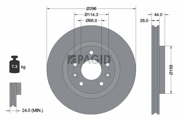 спирачен диск PAGID
