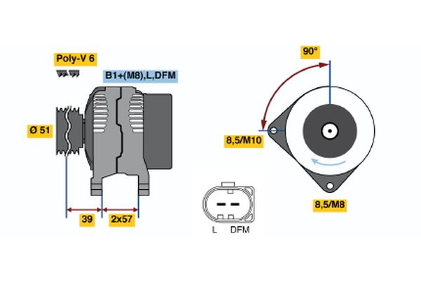 Bosch Alternator 0 124 325 044