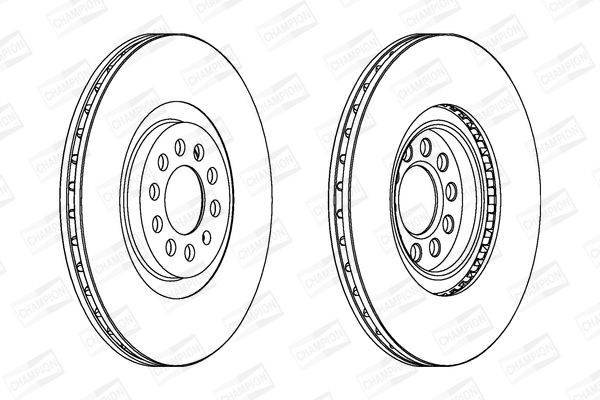 CHAMPION Volkswagen диск гальмівний передній Audi A3,Golf IV,Skoda SuperB 99-